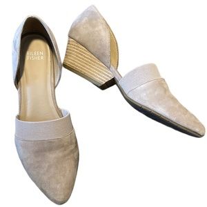 Eileen Fisher Hilly Wedge d'Orsay Pump in color Earth